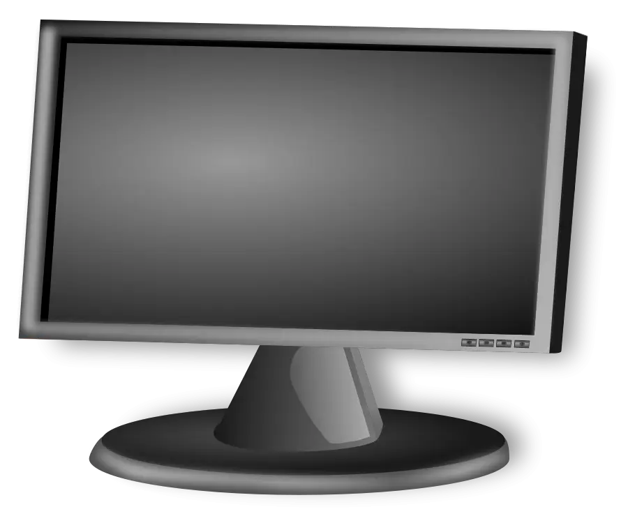 Black Computer Monitor with Stand