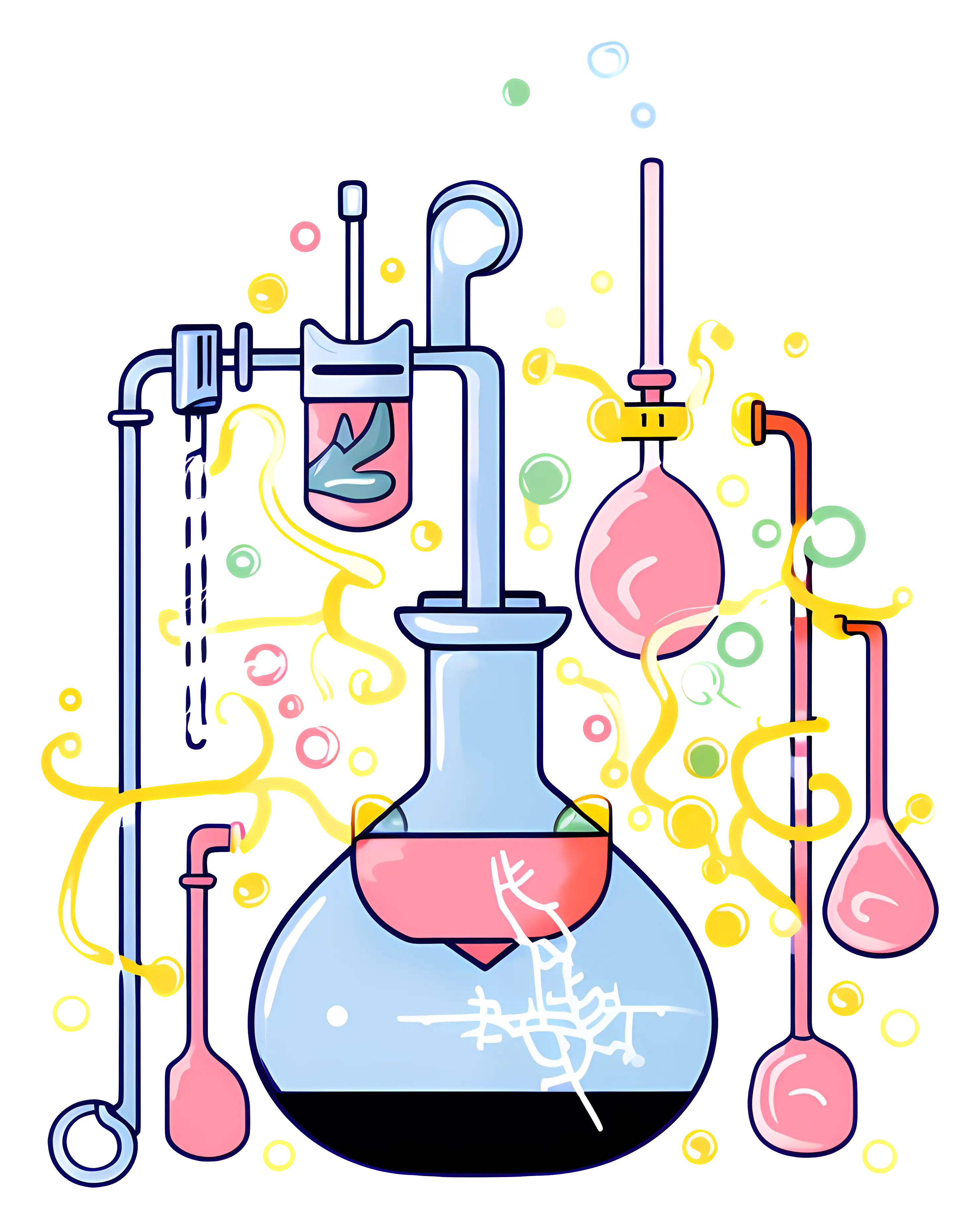 Colorful Chemistry Set for Experiments
