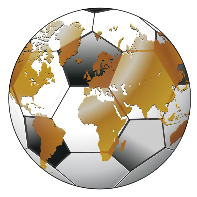 Soccer Ball with World Map Design