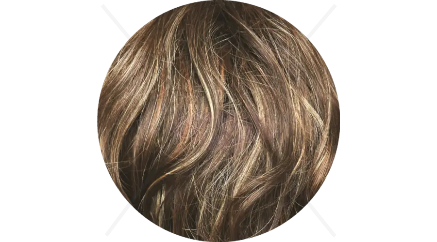 Circular Brown Wavy Hair Texture