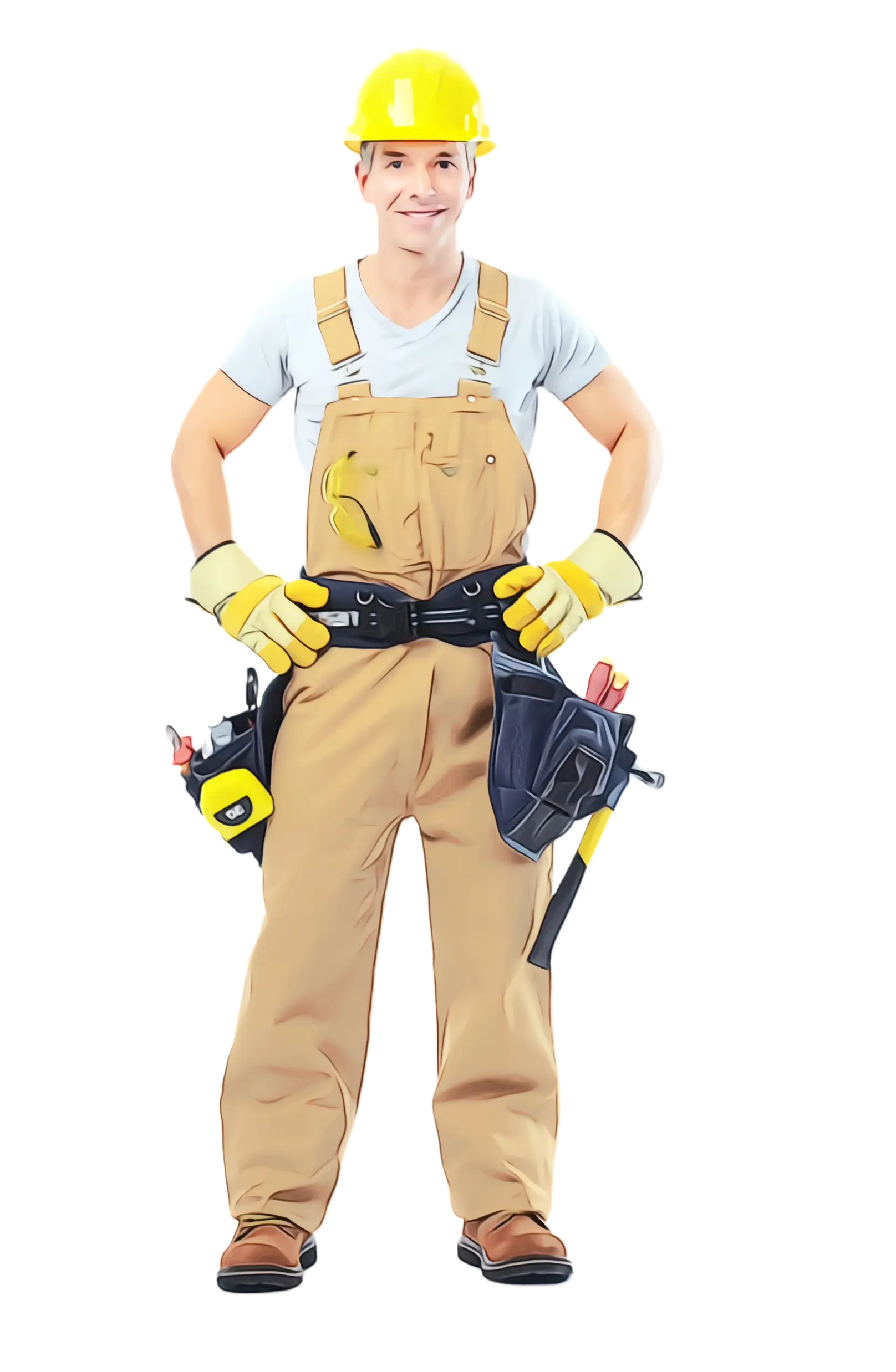 Construction Worker with Tools