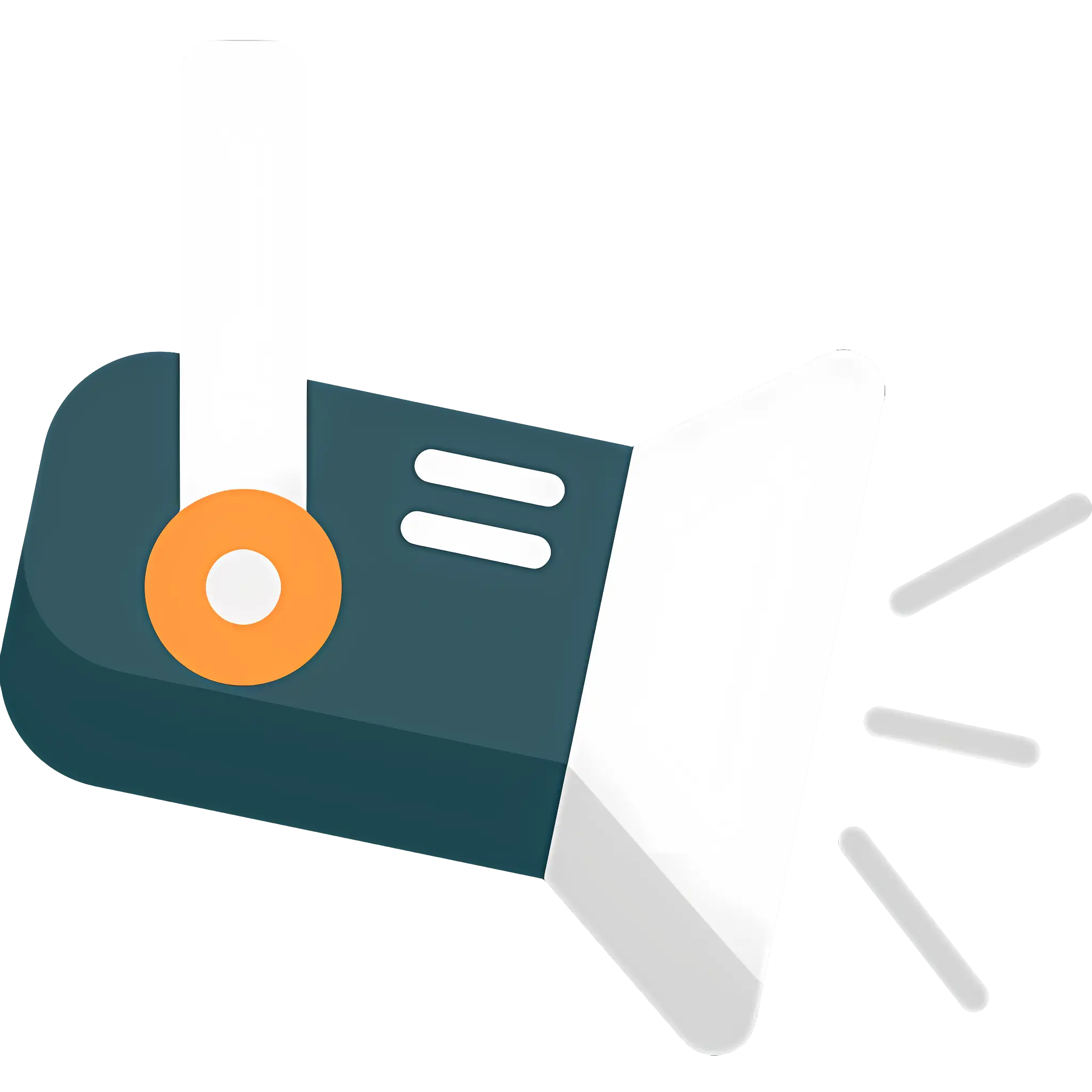 Flashlight Icon in Flat Design
