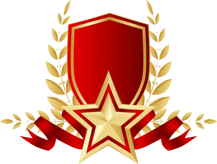 Golden Star Medal Symbolizing Achievement