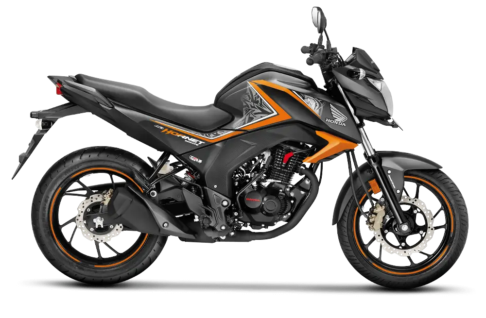 Black and Orange Sport Motorcycle