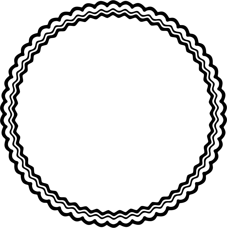 Wavy Circular Frame for Decorative Use
