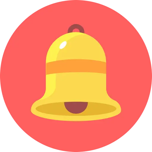 Yellow Bell Icon for Notifications