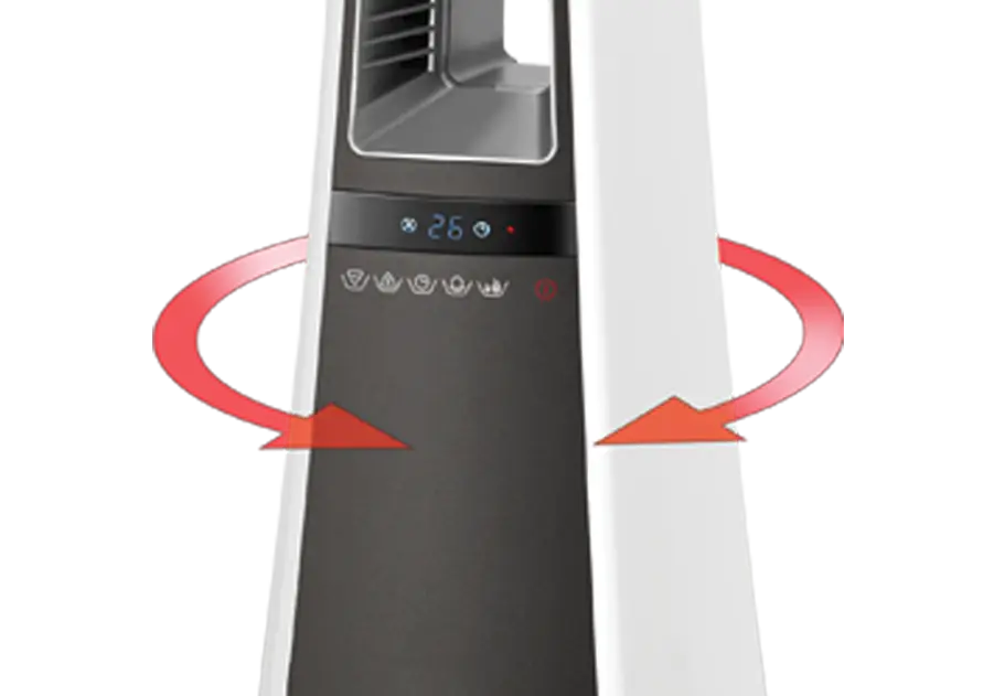 Modern Rotating Fan with Temperature Control