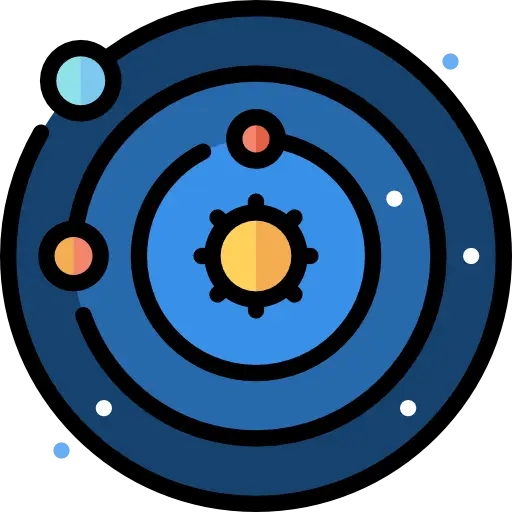 Colorful Solar System Diagram Illustration