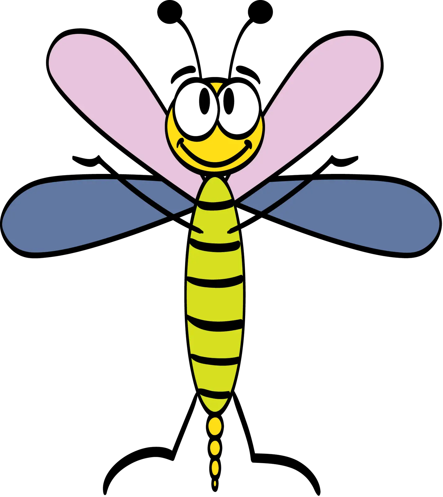 Cute Cartoon Dragonfly Illustration
