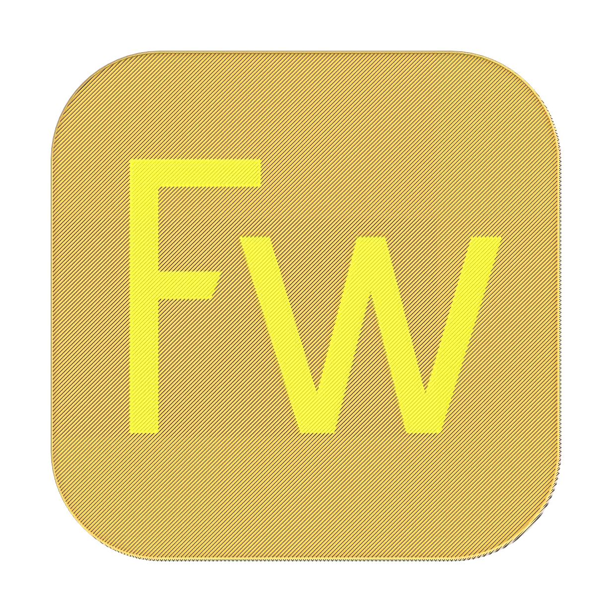 Gold &#039;Fw&#039; Logo Design