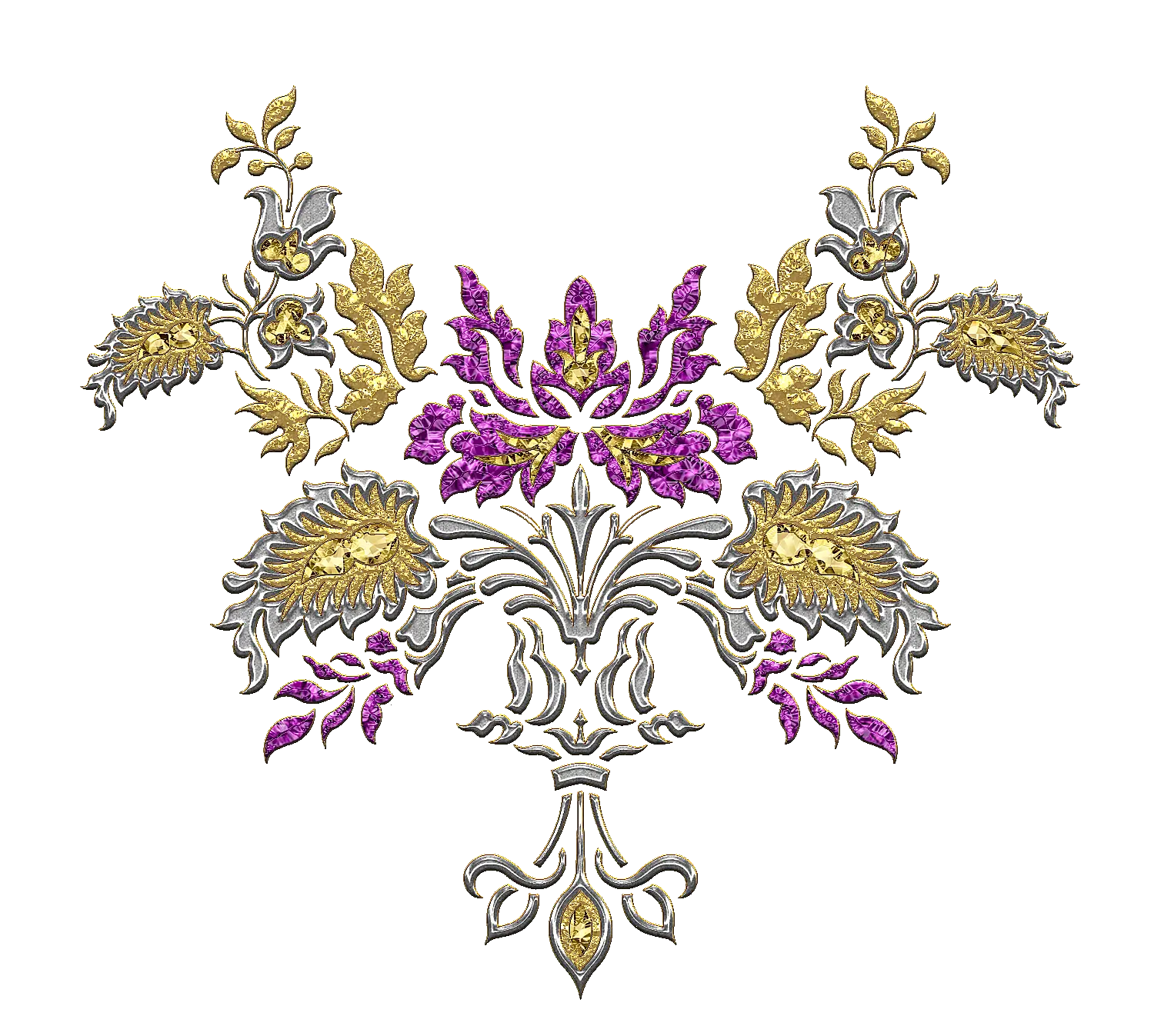 Colorful Floral Embroidery Design