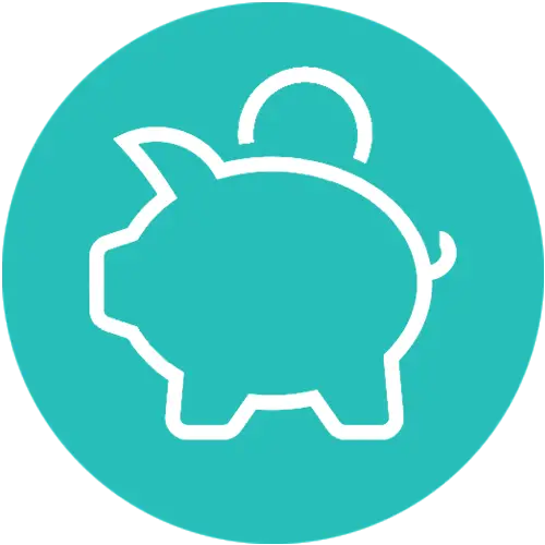 Teal Piggy Bank Savings Icon