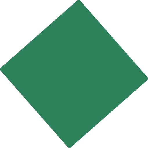 Green Diamond Shape in Minimalist Design