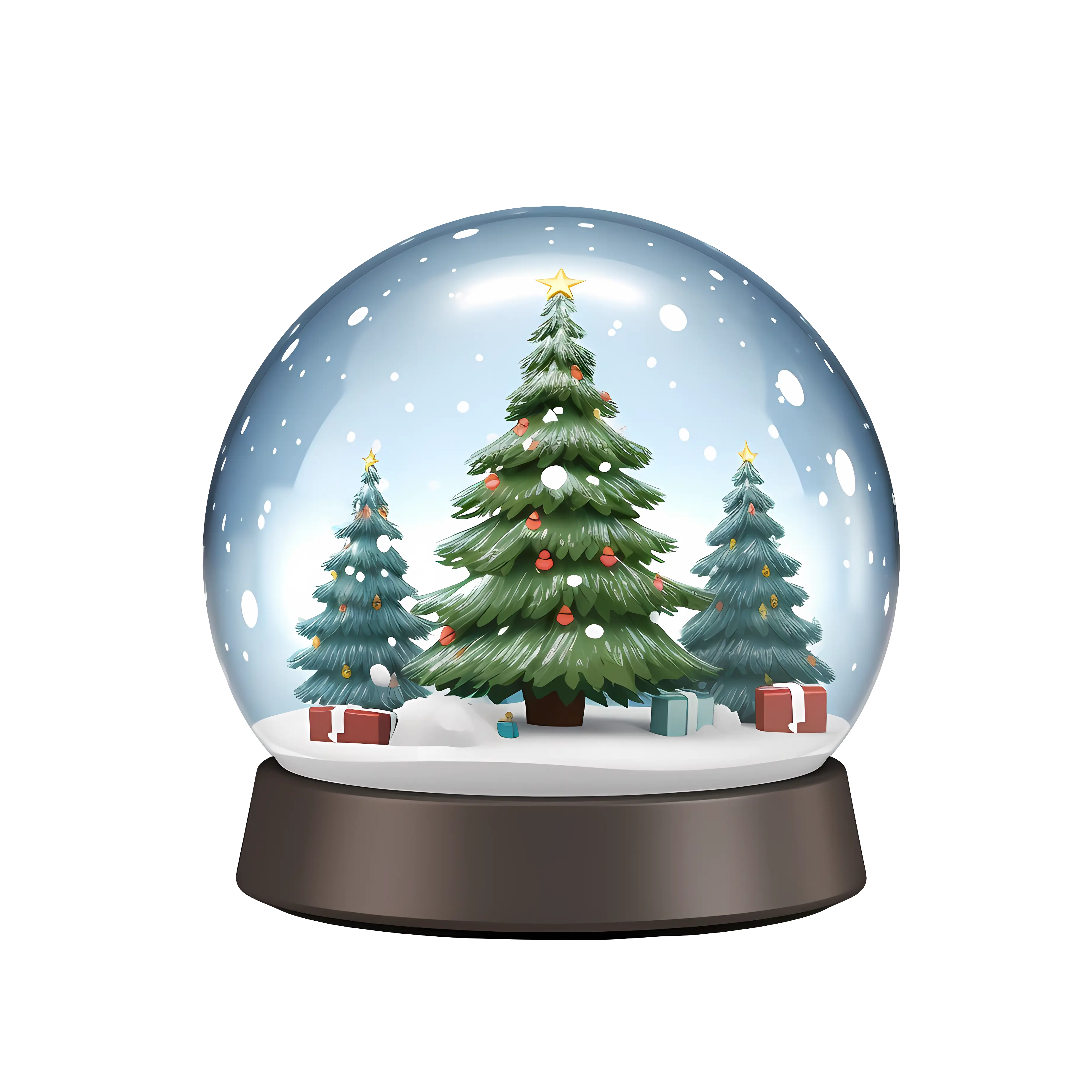 Festive Christmas Tree Snow Globe