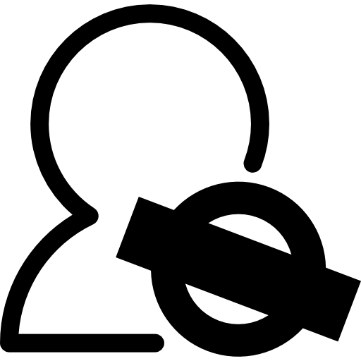 Prohibited User Symbol in Black Design