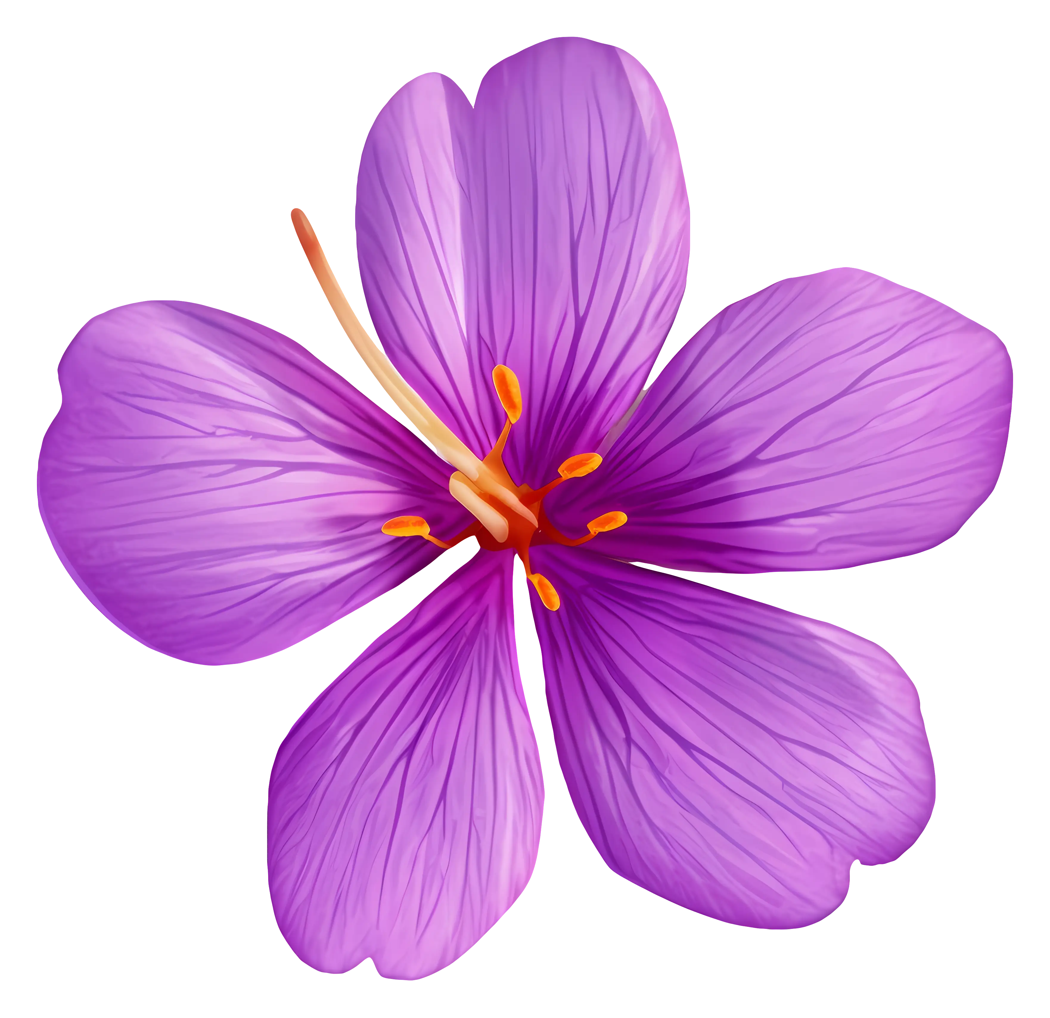 Purple Flower with Natural Petal Detailing