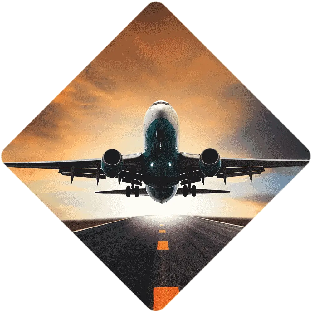 Airplane Taking Off from Runway