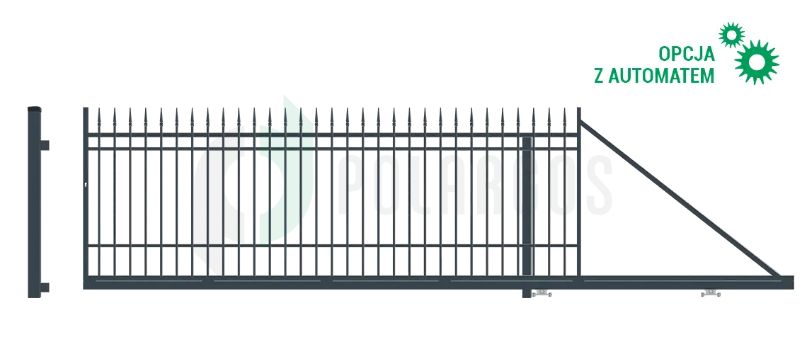Metal Fence with Automatic Gate