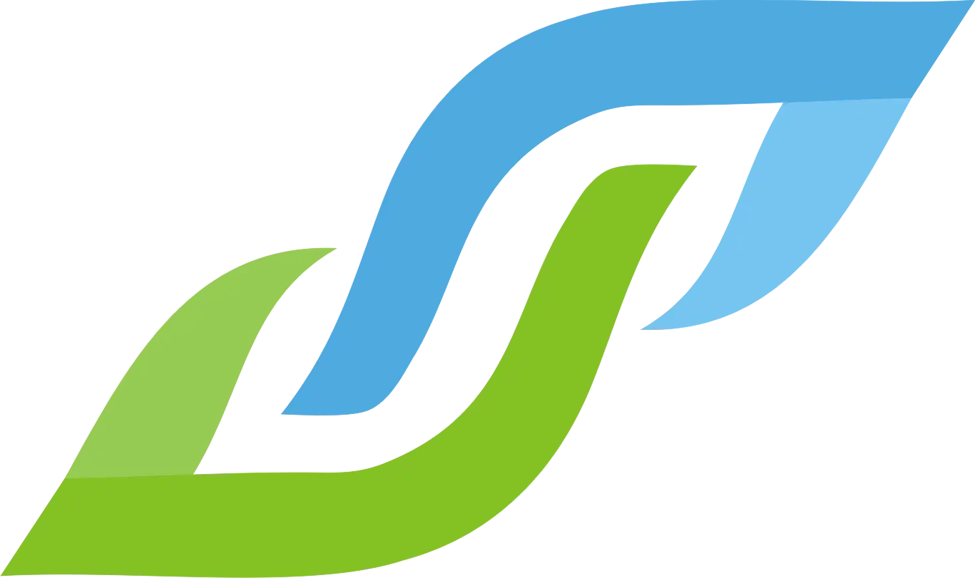 Abstract Blue and Green Logo Design