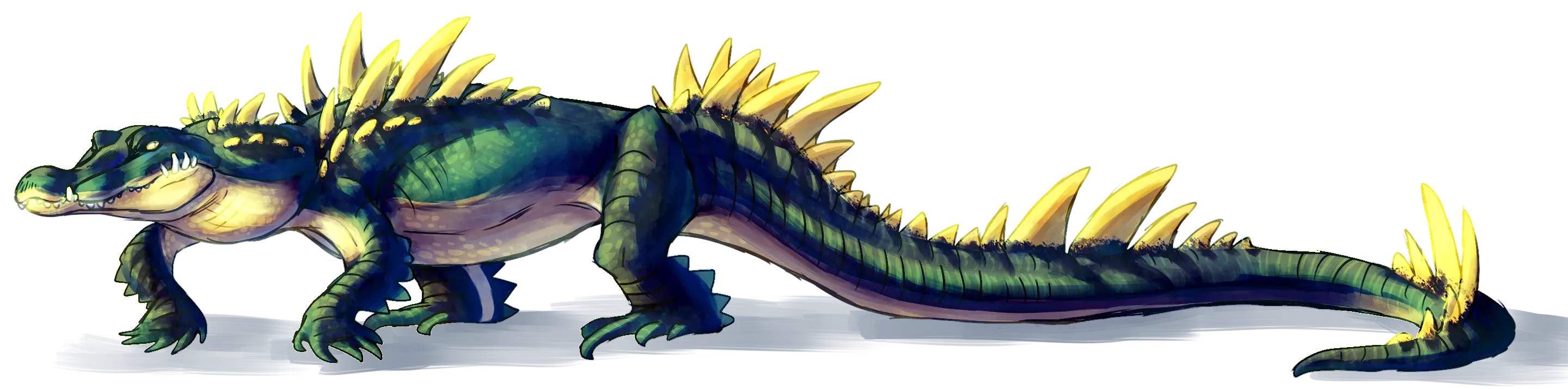 Fantasy Spiny Lizard Creature Illustration