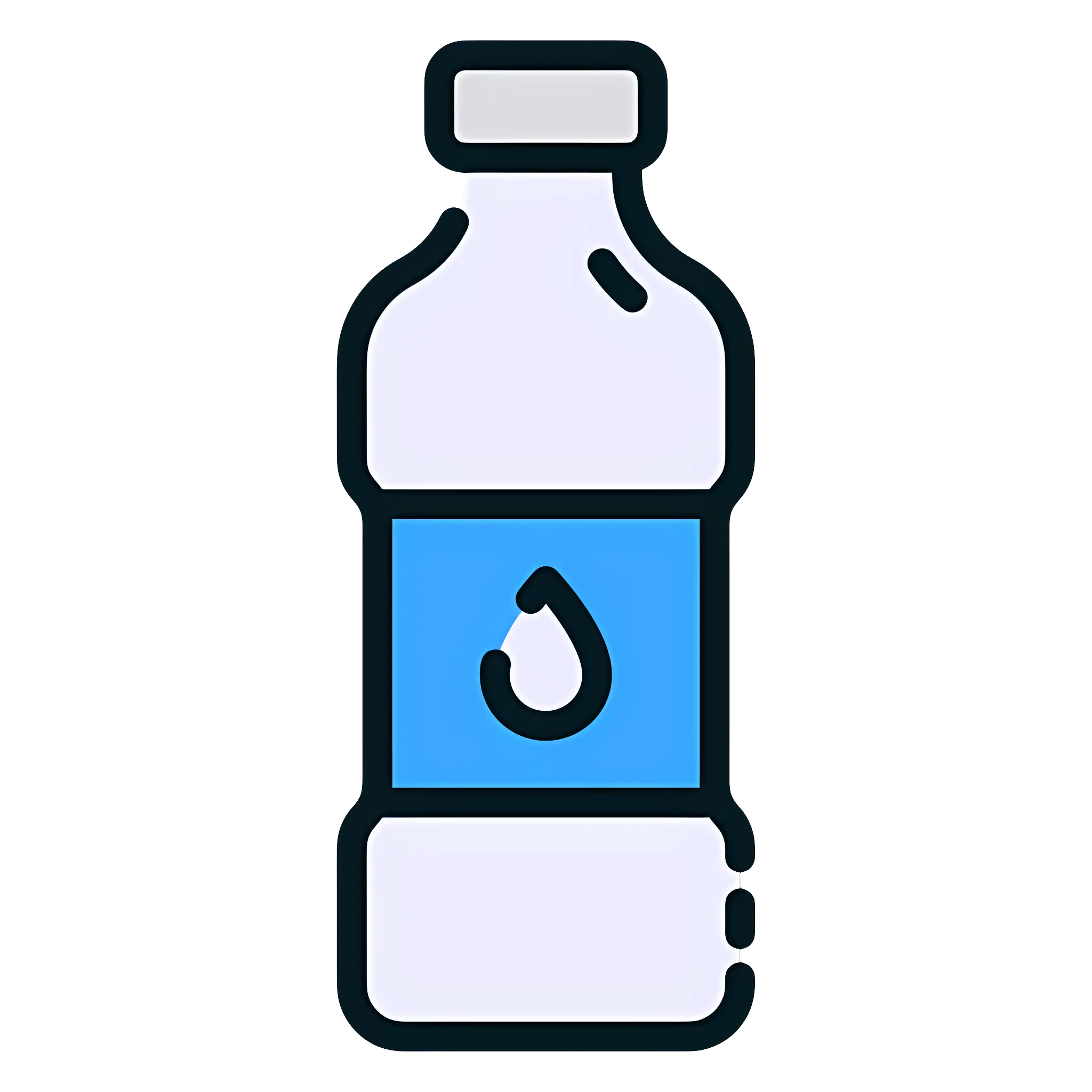 Stylized Cartoon Water Bottle Illustration