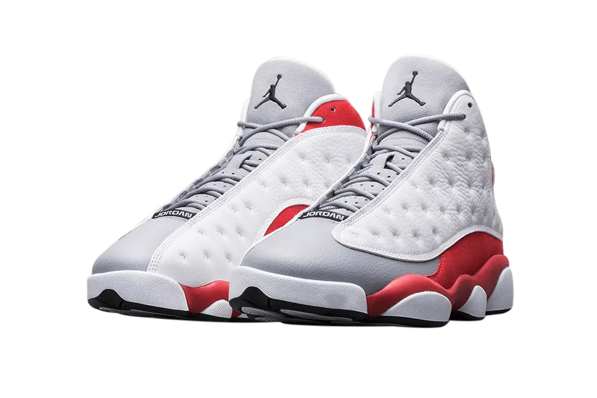 Air Jordan White and Red Sneakers