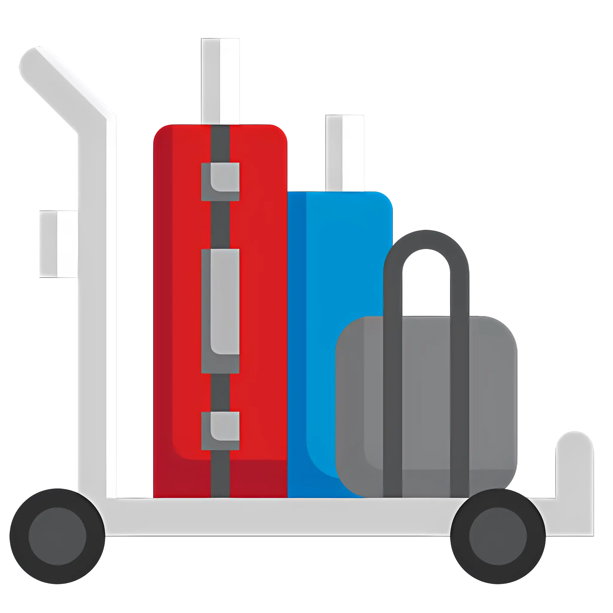 Luggage Cart with Suitcases