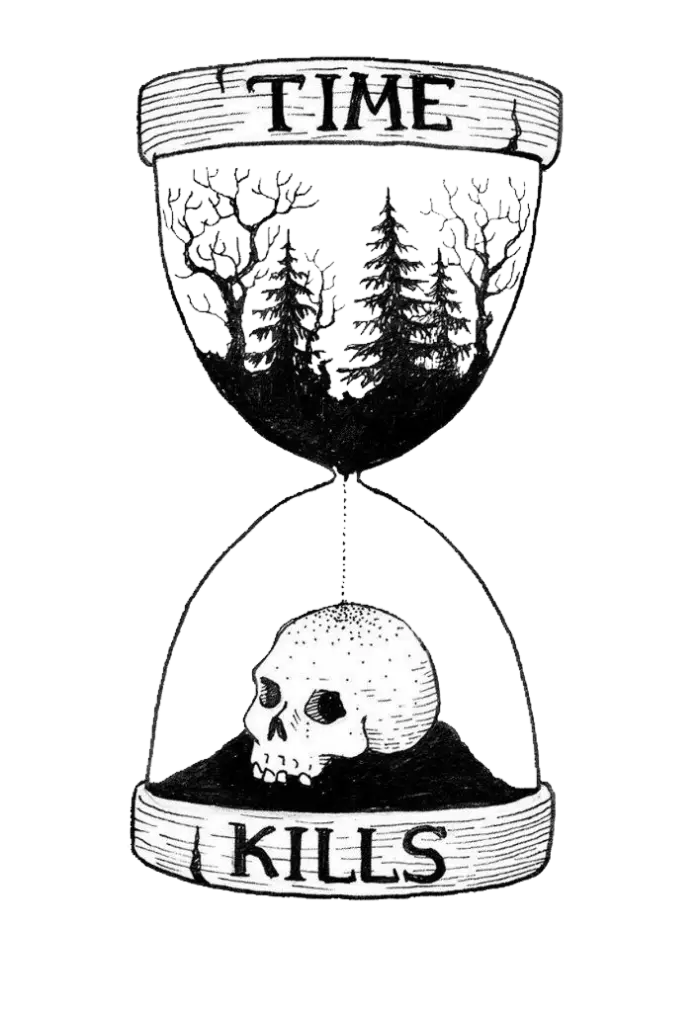 Time Kills Hourglass Illustration