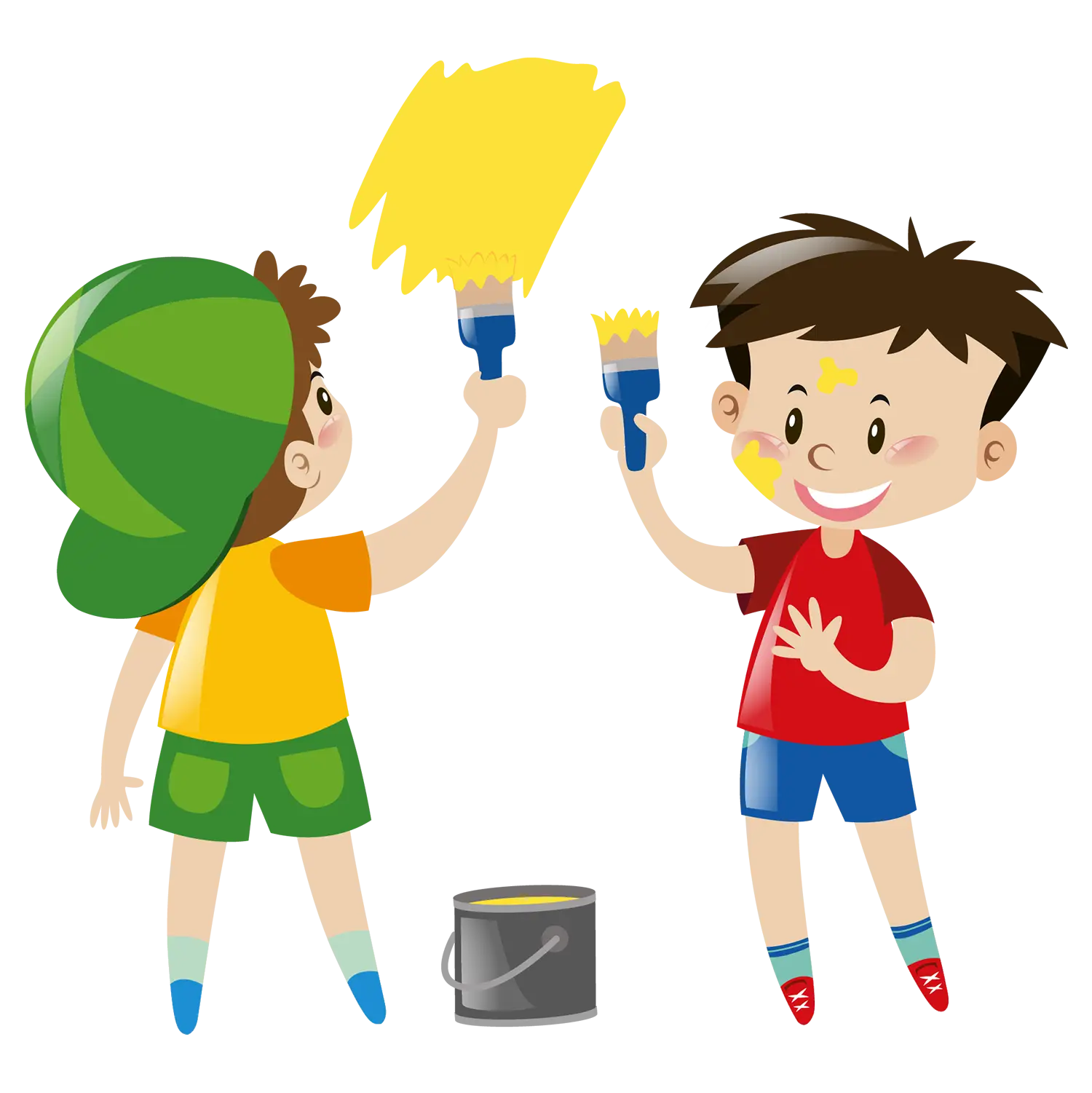 Kids Having Fun Painting