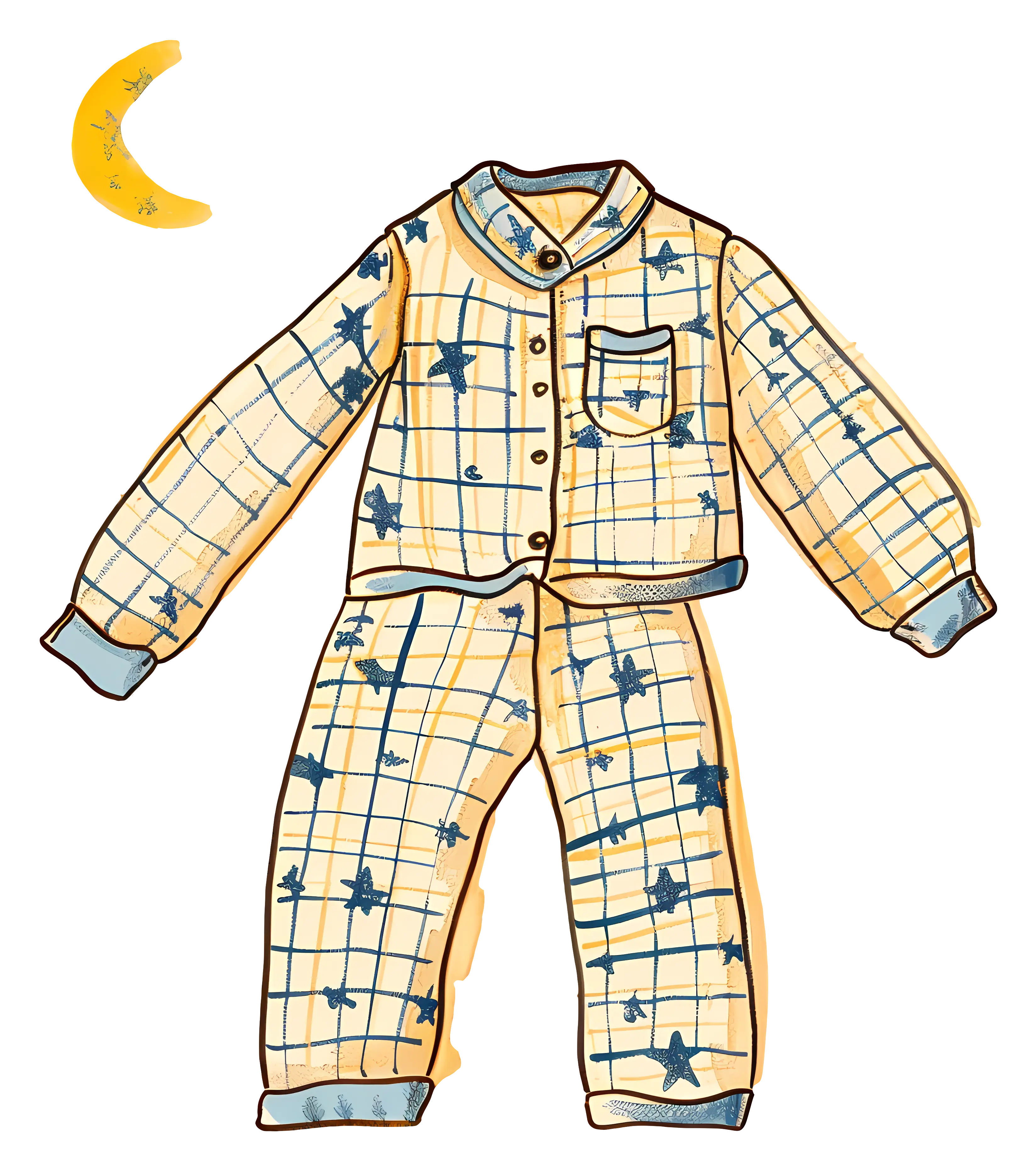 Cute Pajamas with Star Patterns