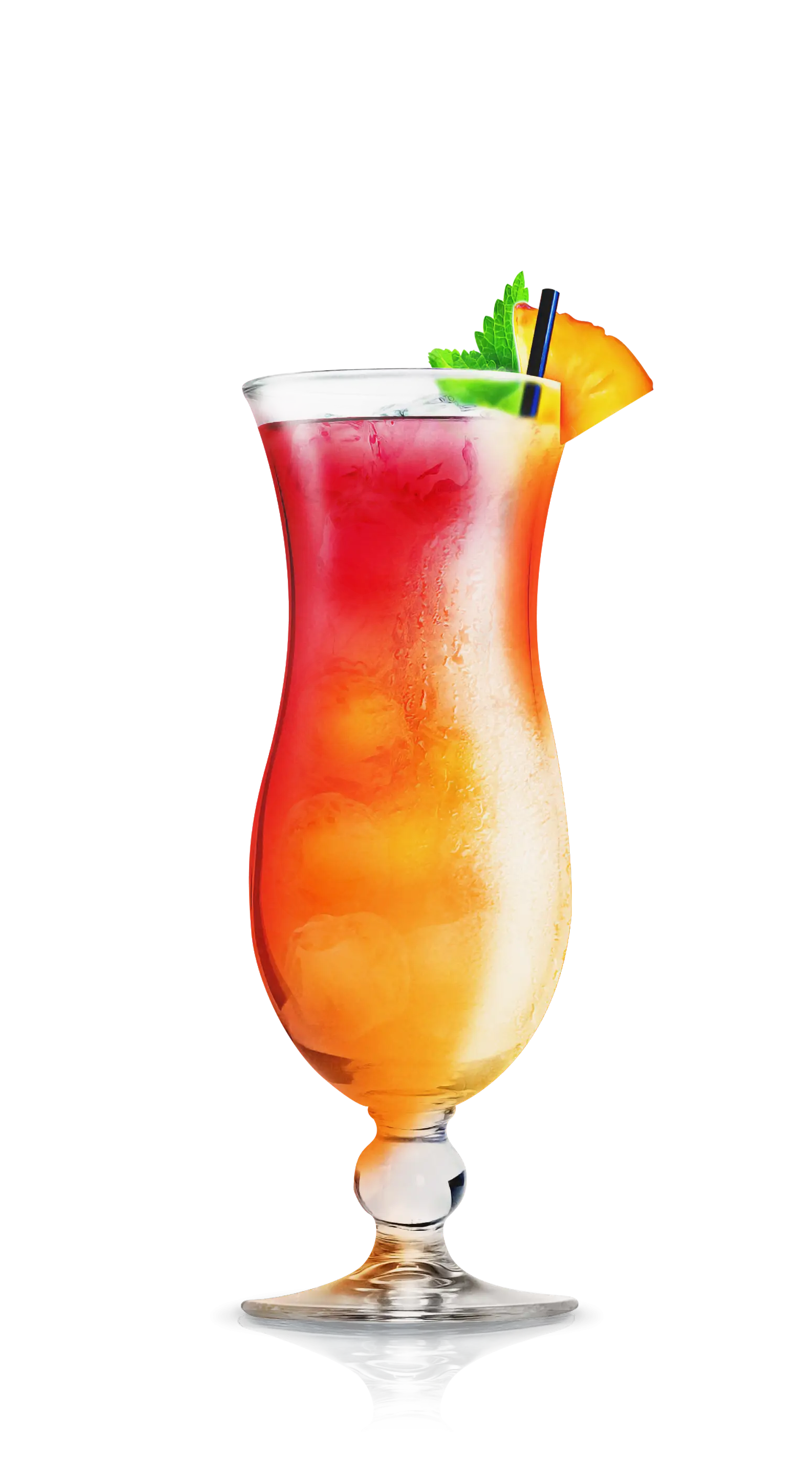 Colorful Cocktail Glass with Garnish