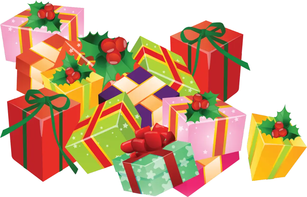 Pile of Colorful Wrapped Gift Boxes