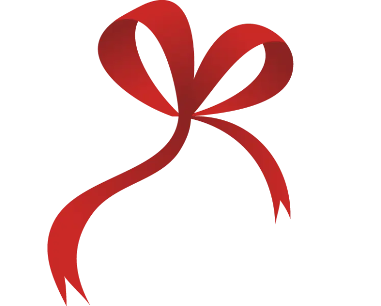 Elegant Red Ribbon Bow Design