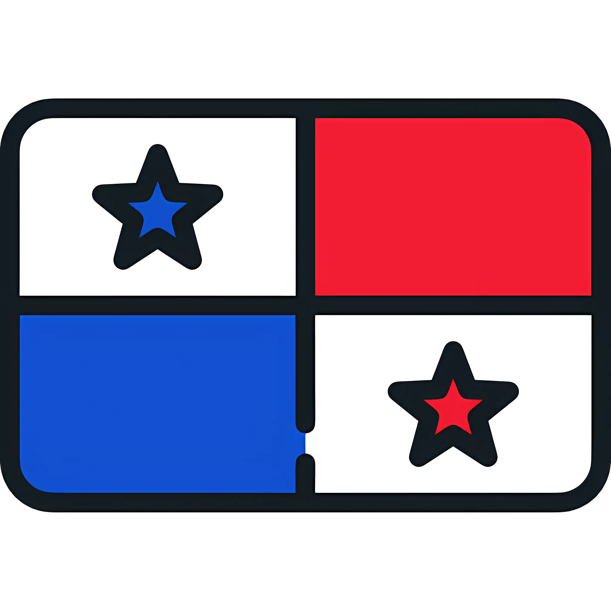 Flag of Panama in Vector Icon Design