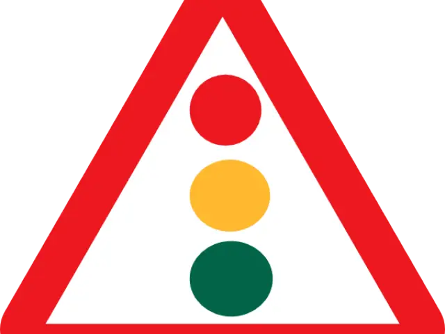Traffic Light Road Sign for Safety Awareness
