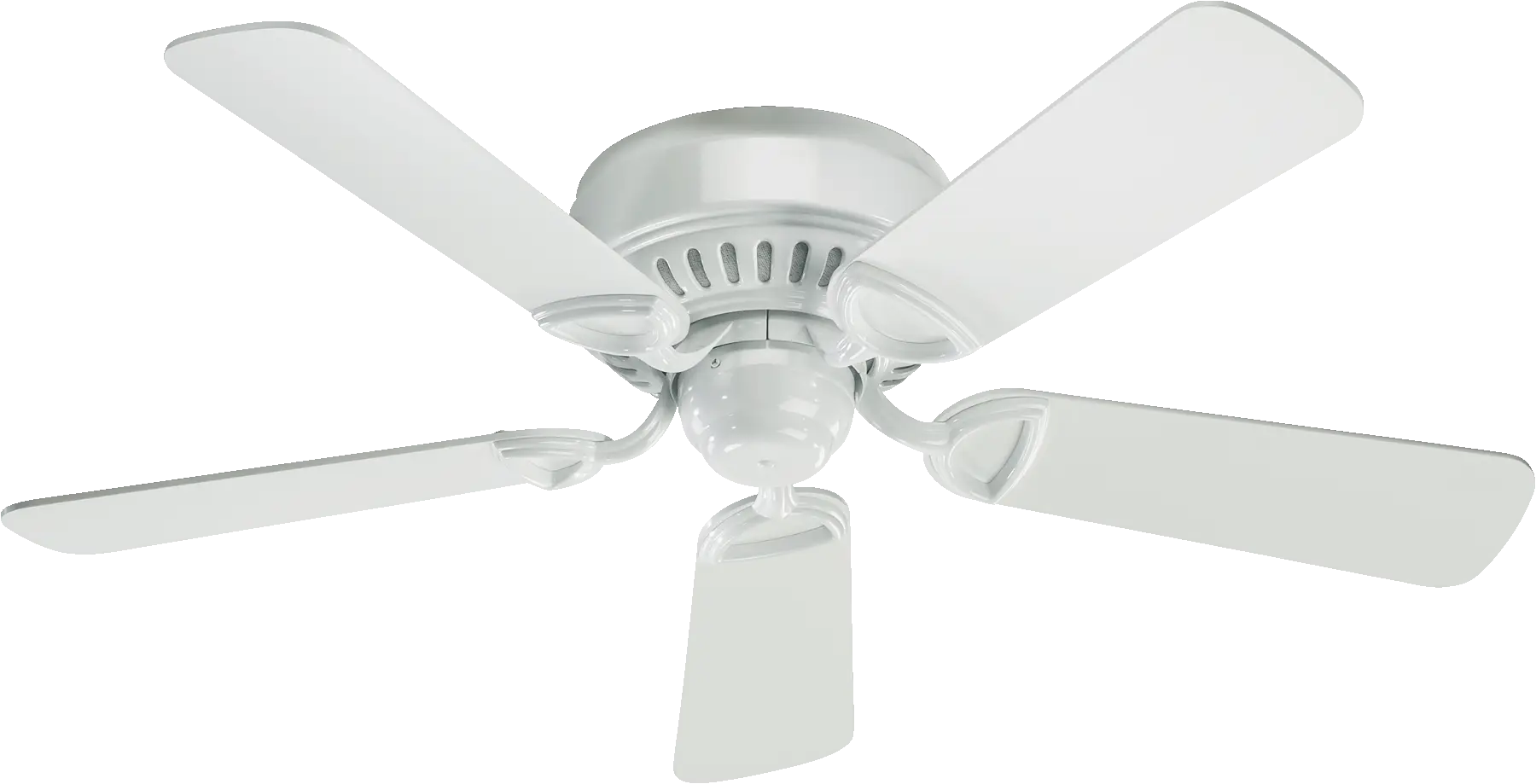 Efficient White Ceiling Fan with Five Blades
