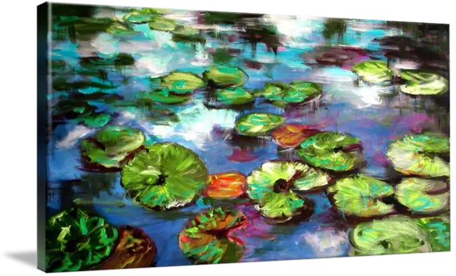 Colorful Water Lilies Painting