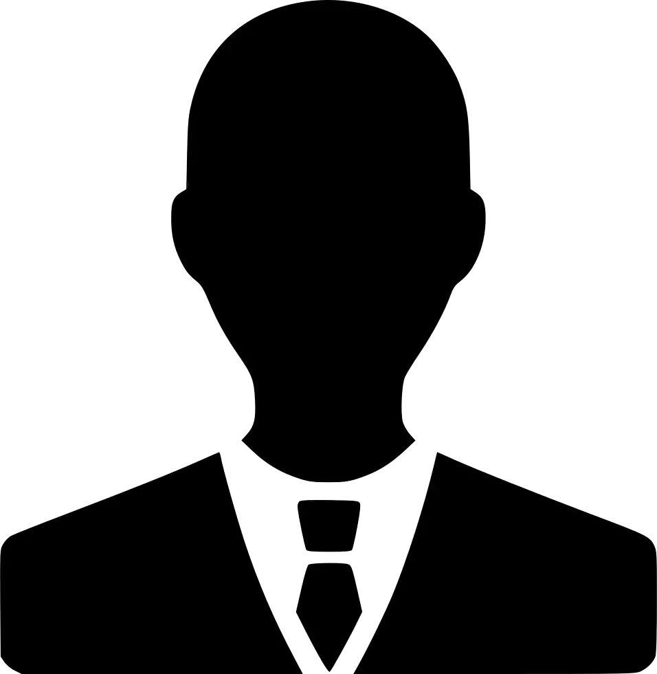 Silhouette Icon of Person Wearing Tie