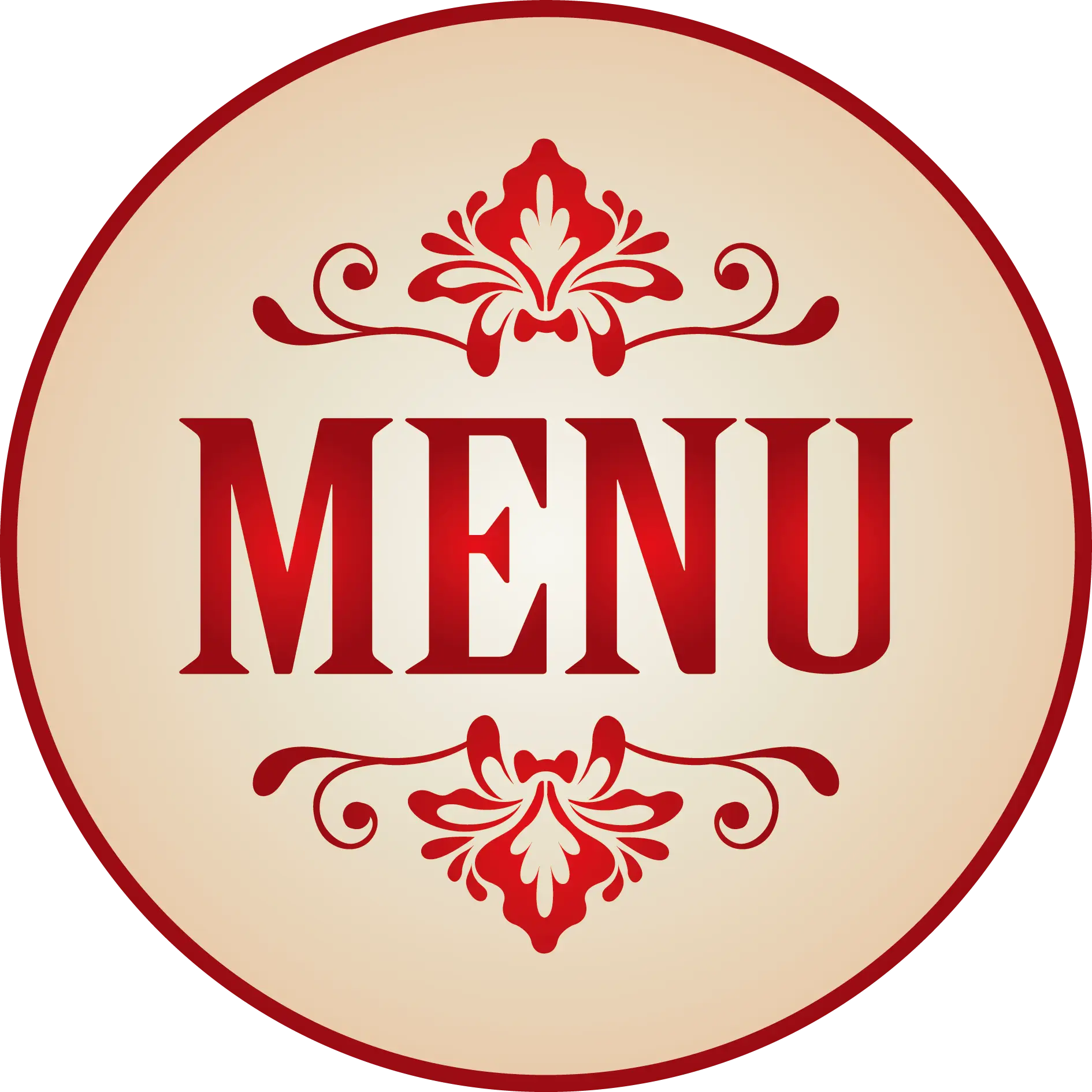 Red Round Menu