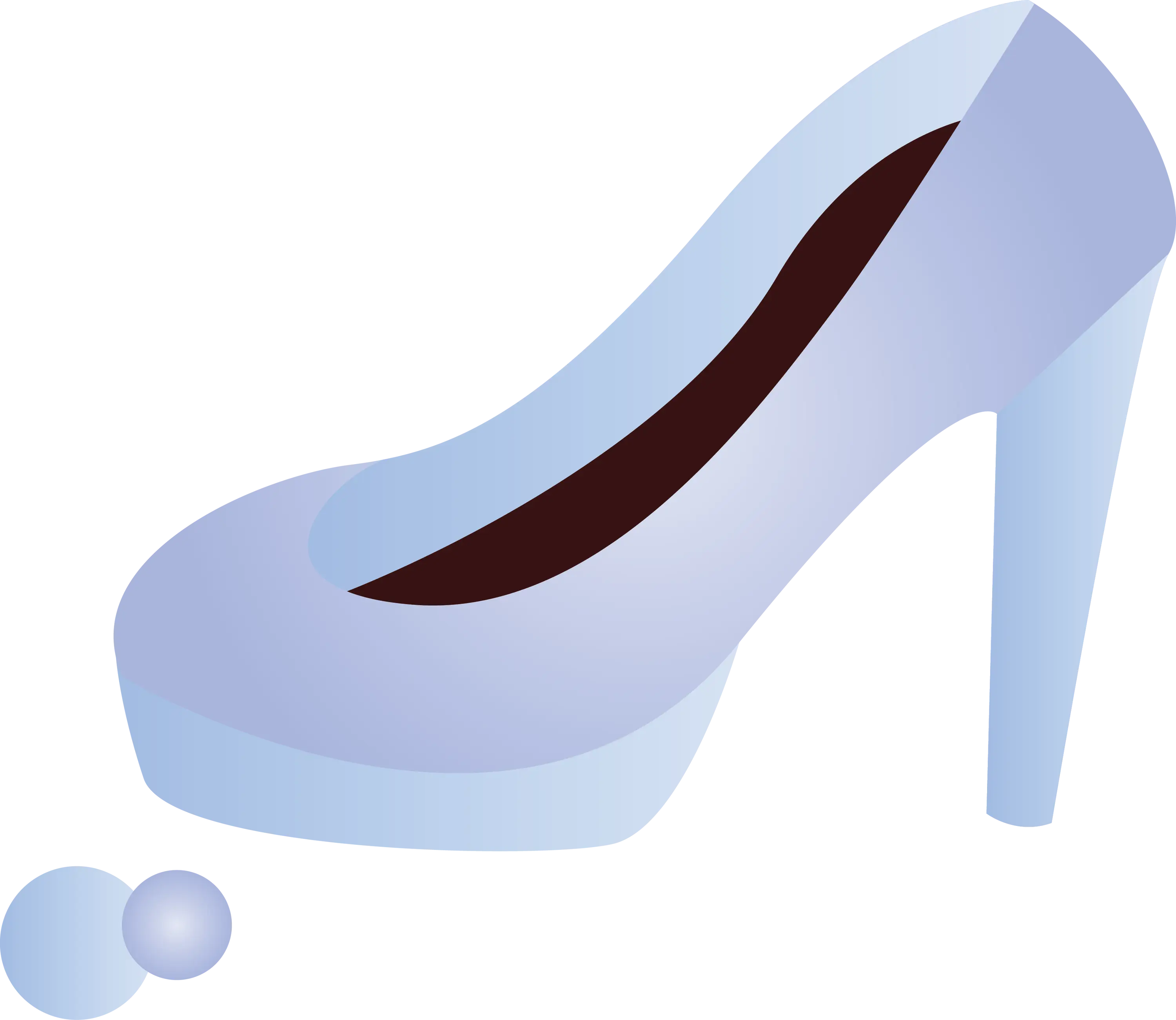 Blue High-Heeled Shoe Illustration
