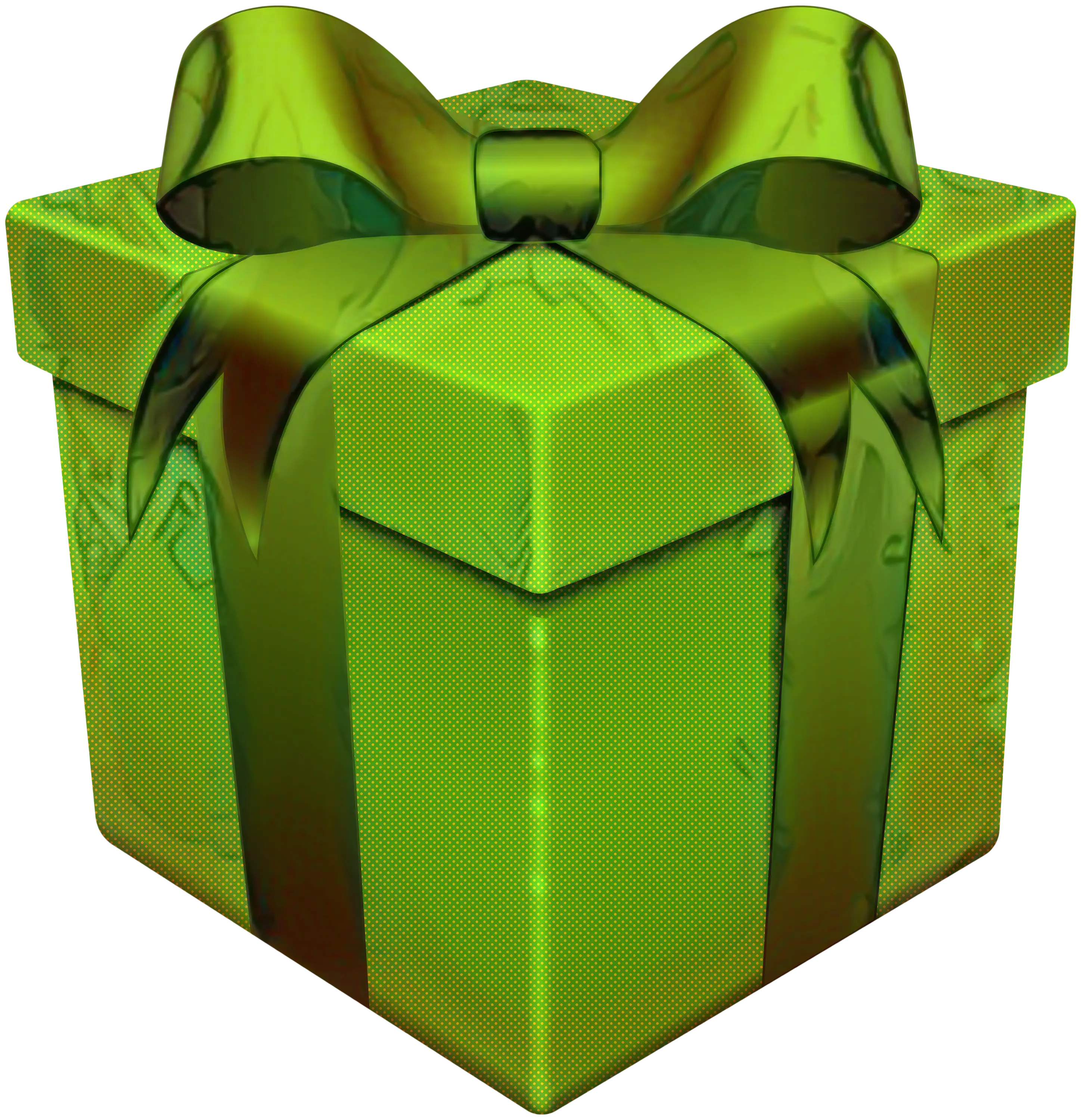 Green Gift Box with Bow