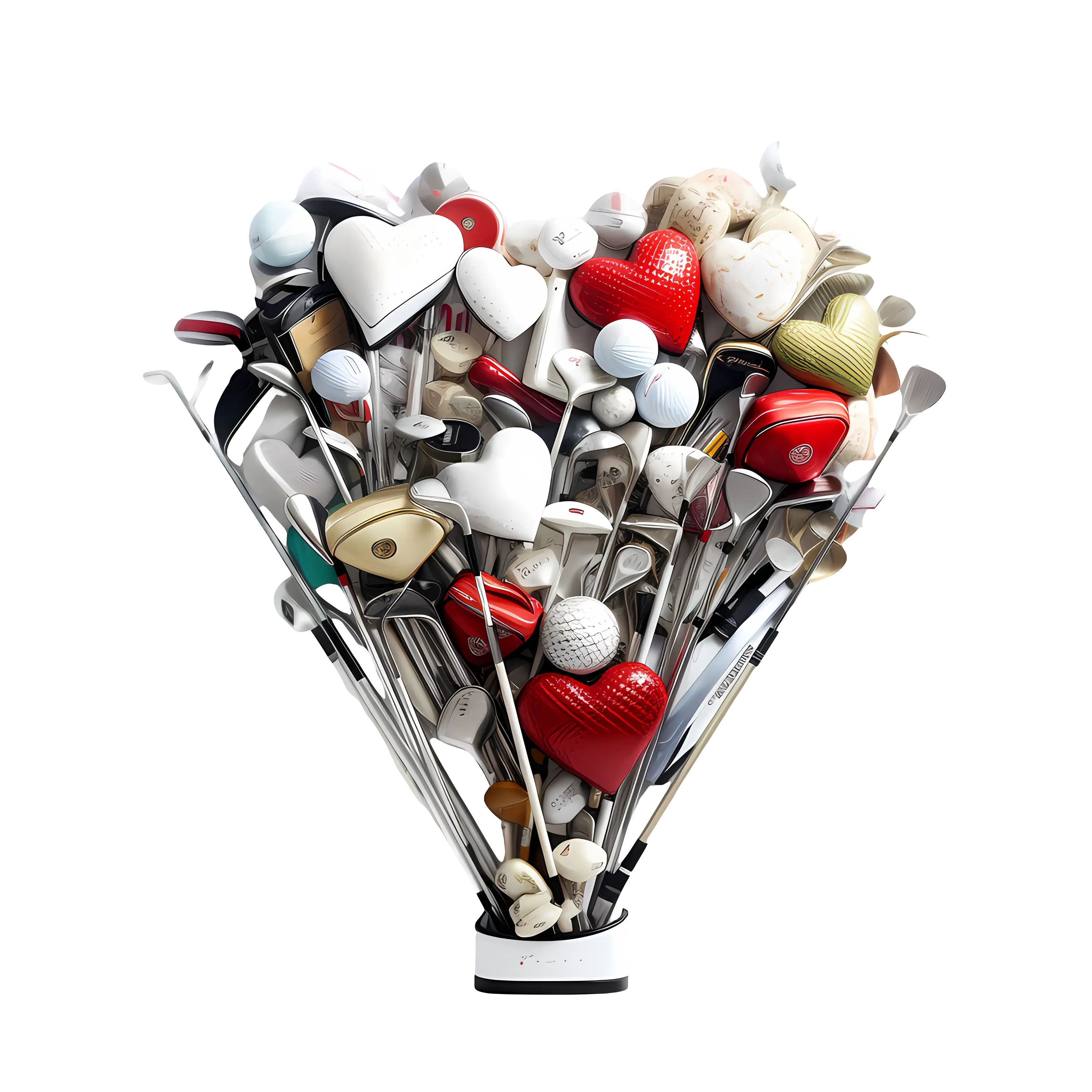 Golf Clubs with Hearts
