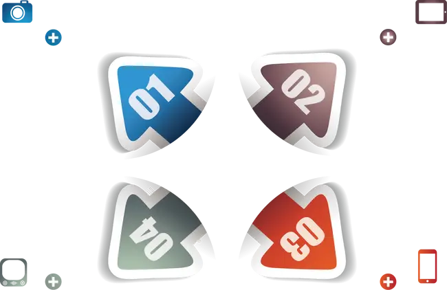 Numbered Arrows for Infographic