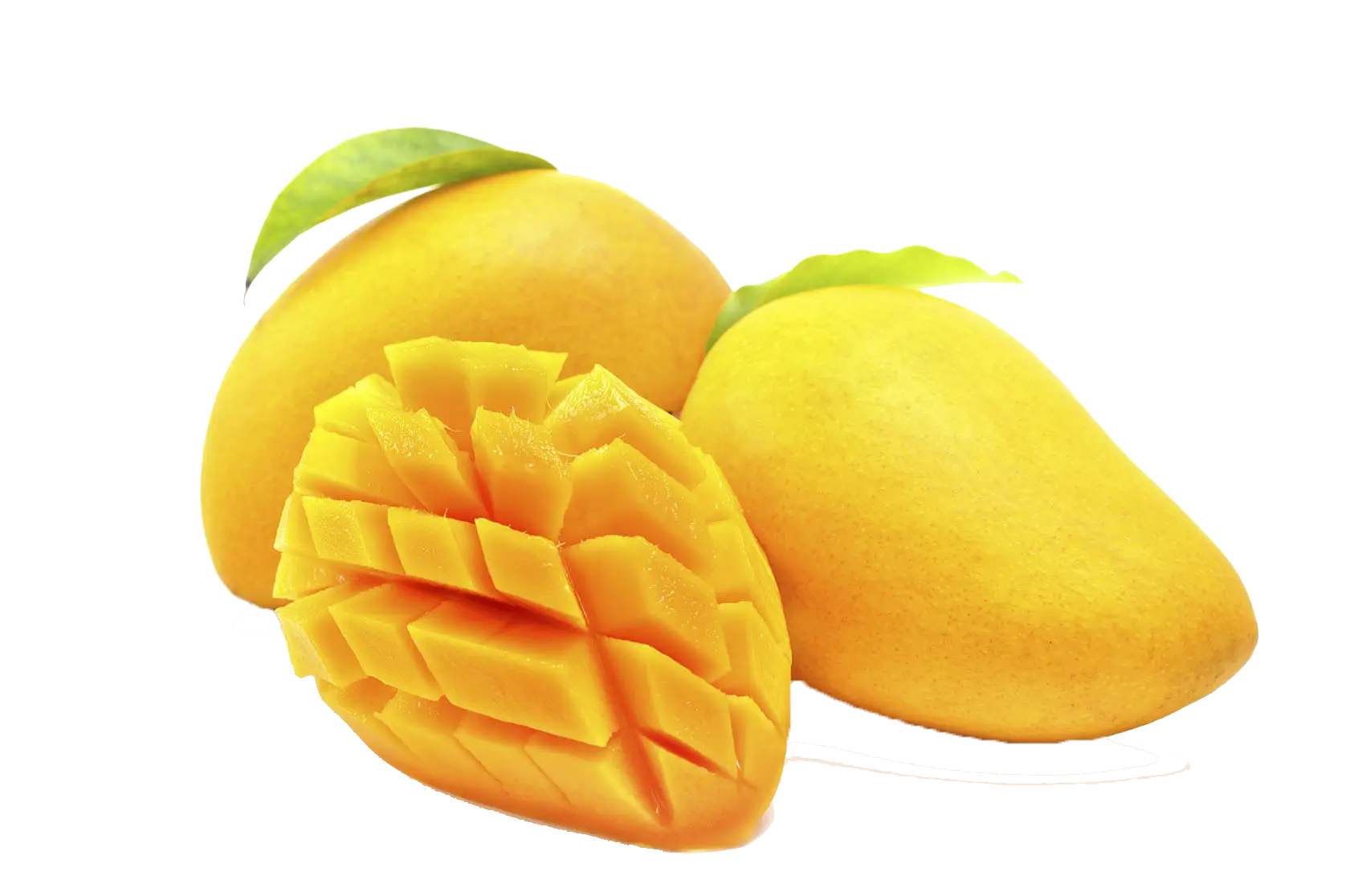Yellow Mango with Freshly Cut Slices