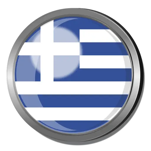Greek National Flag Emblem Icon