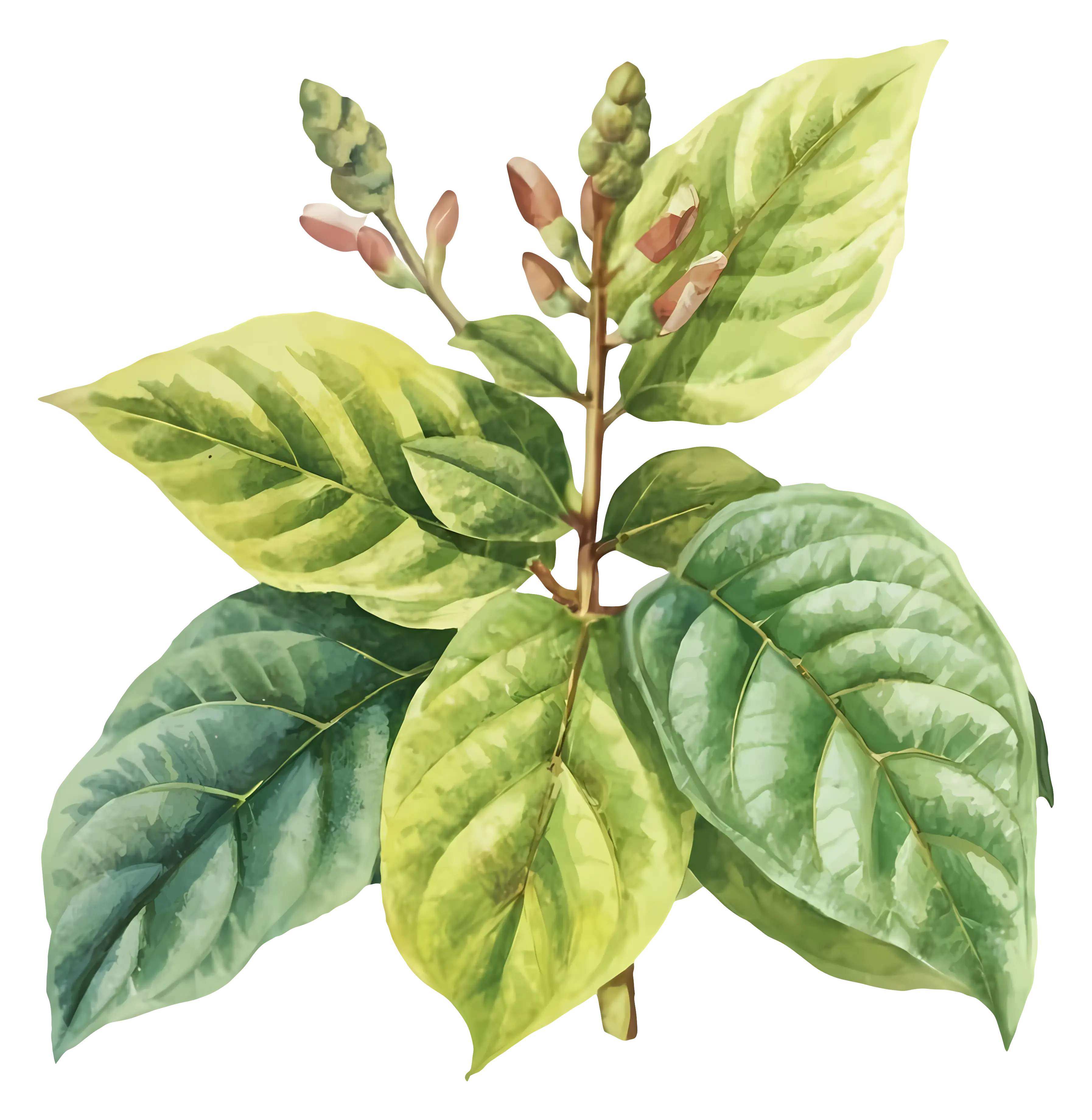 Green Plant with Fresh Leaves
