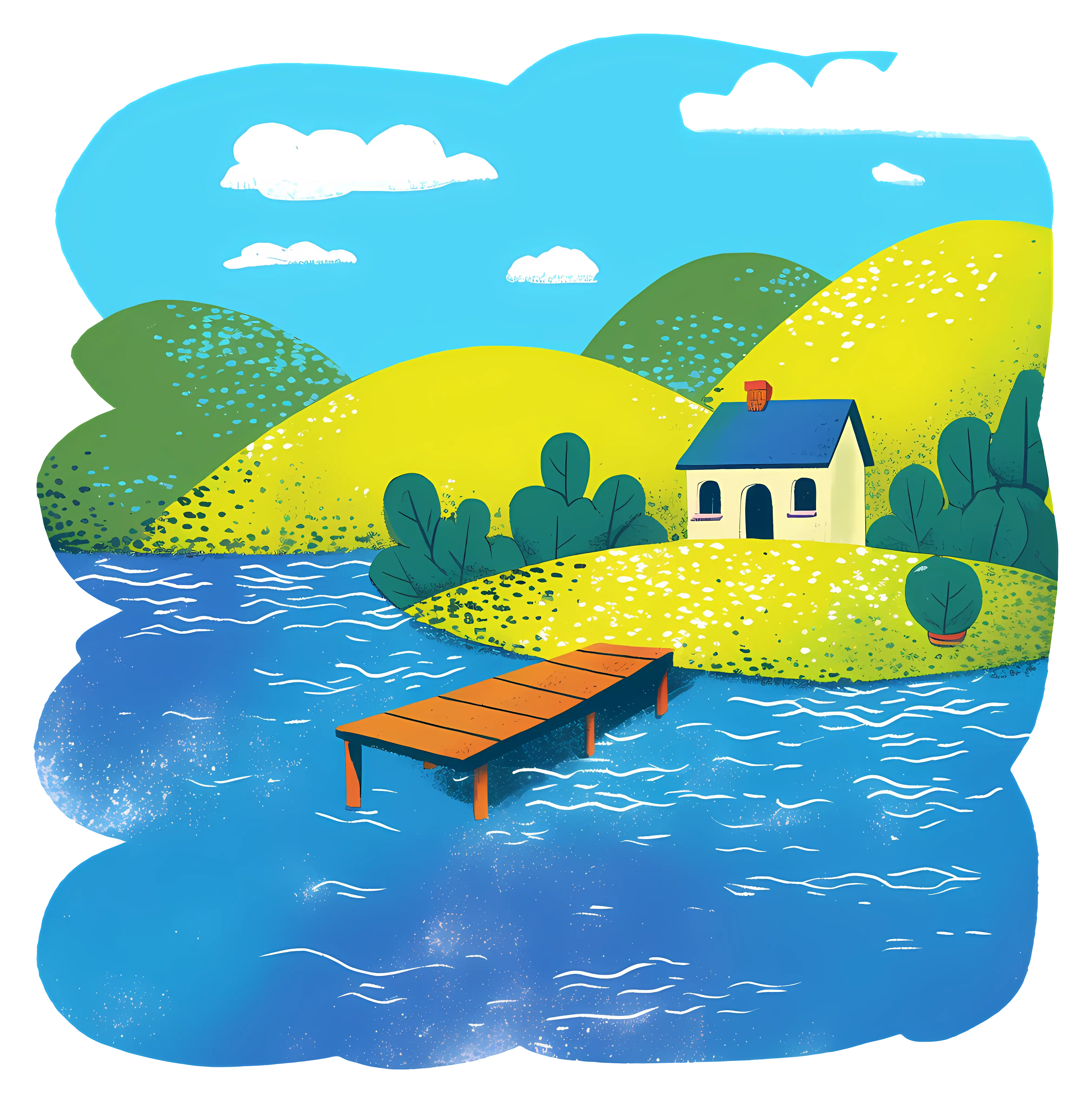 Small cute doodle house