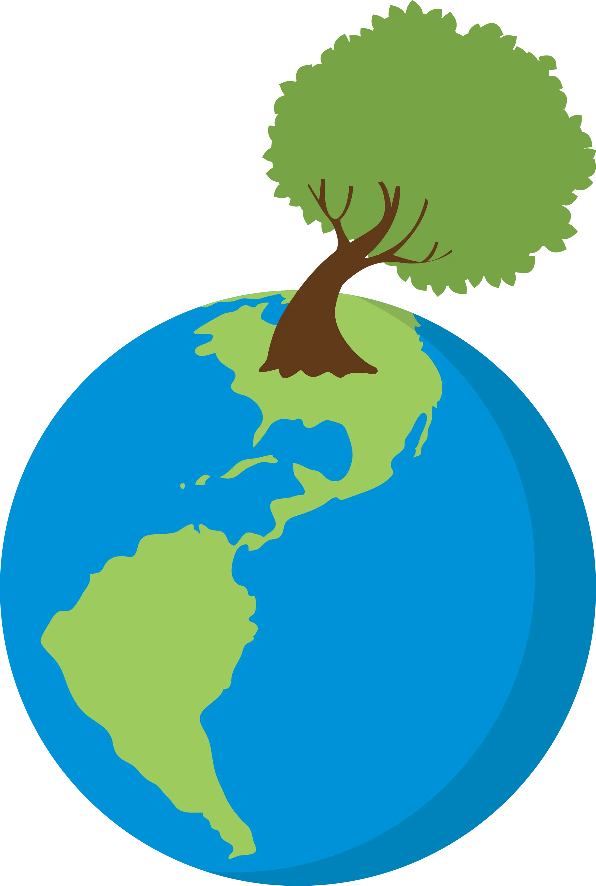 Tree On Globe Representing Nature and Sustainability