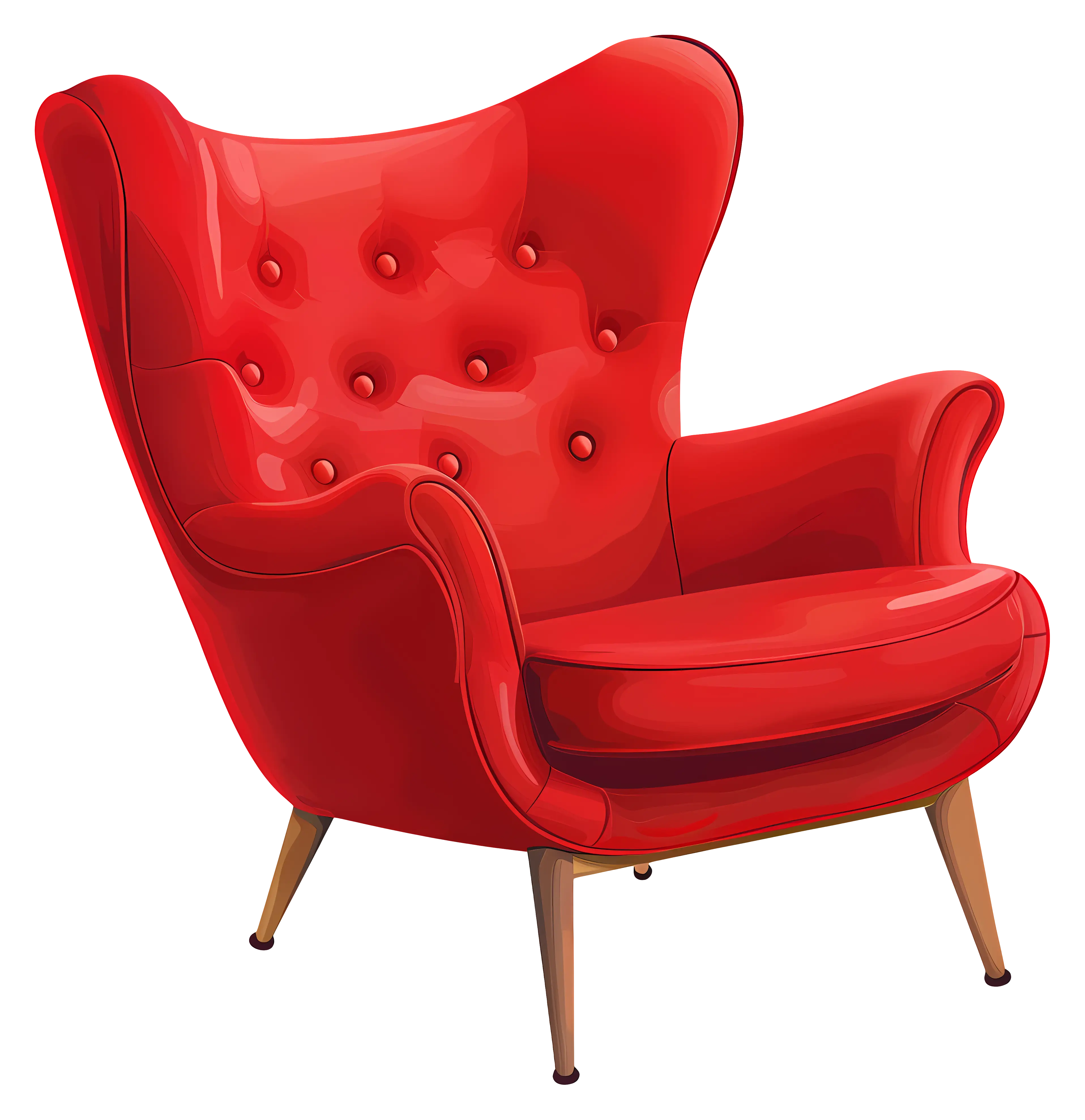 Red Stylish Armchair for Modern Interiors