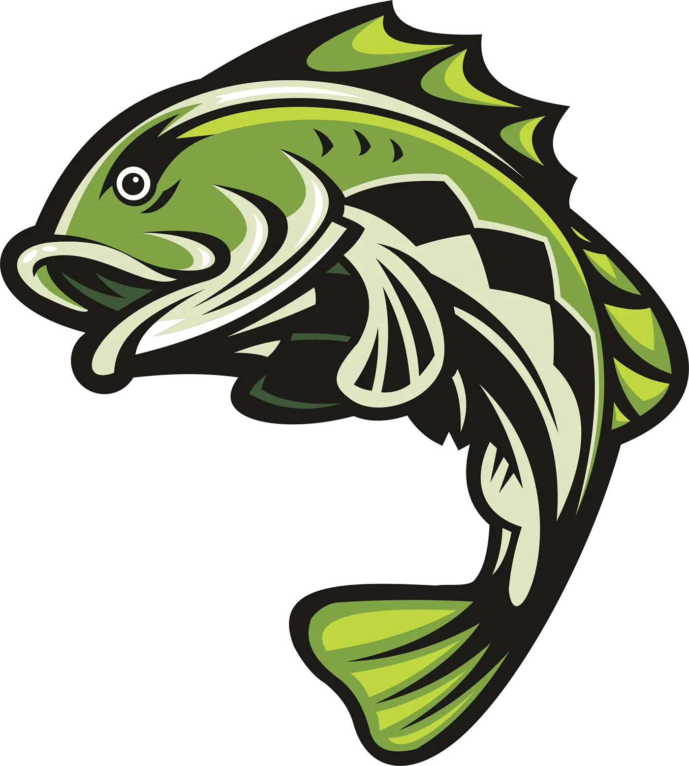 Green Stylized Fish Illustration